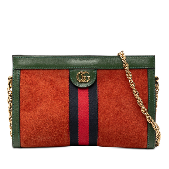 Gucci Handbags - Pre-Loved Gucci Small Suede Ophidia Chain Crossbody